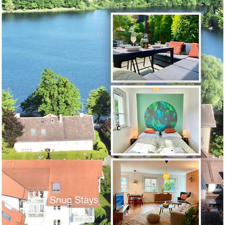 Snug Stays I 3 Zimmer Design Apartment Am See Mit Garten I Home Office I Highspeed Wifi Weßling Esterno foto