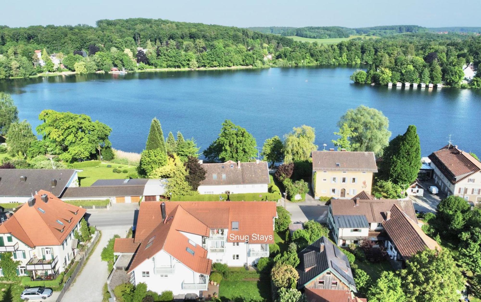 Snug Stays I 3 Zimmer Design Apartment Am See Mit Garten I Home Office I Highspeed Wifi Weßling Esterno foto